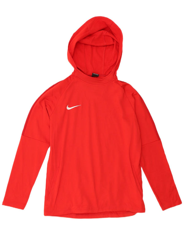 Maglia Nike da uomo a maniche lunghe con cappuccio, grande, rossa, in poliestere