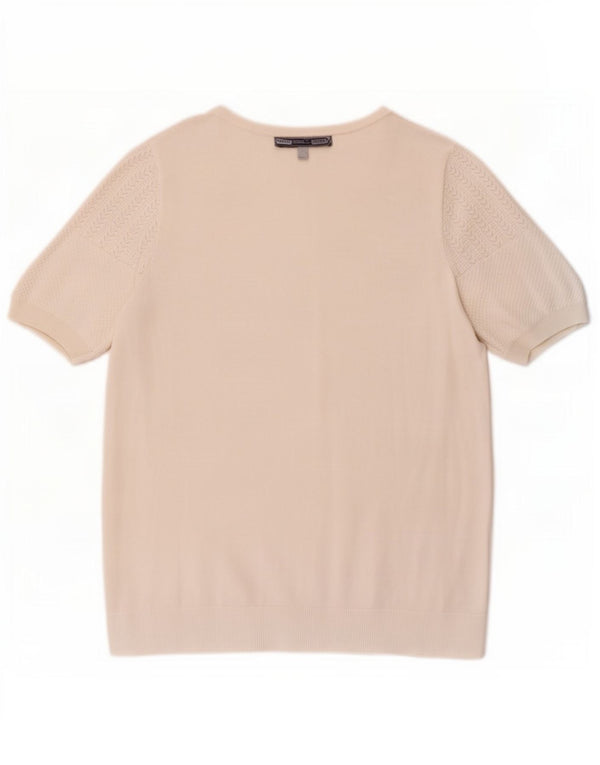 Crew Clothing T-shirt da donna Top UK 12 Viscosa bianca media