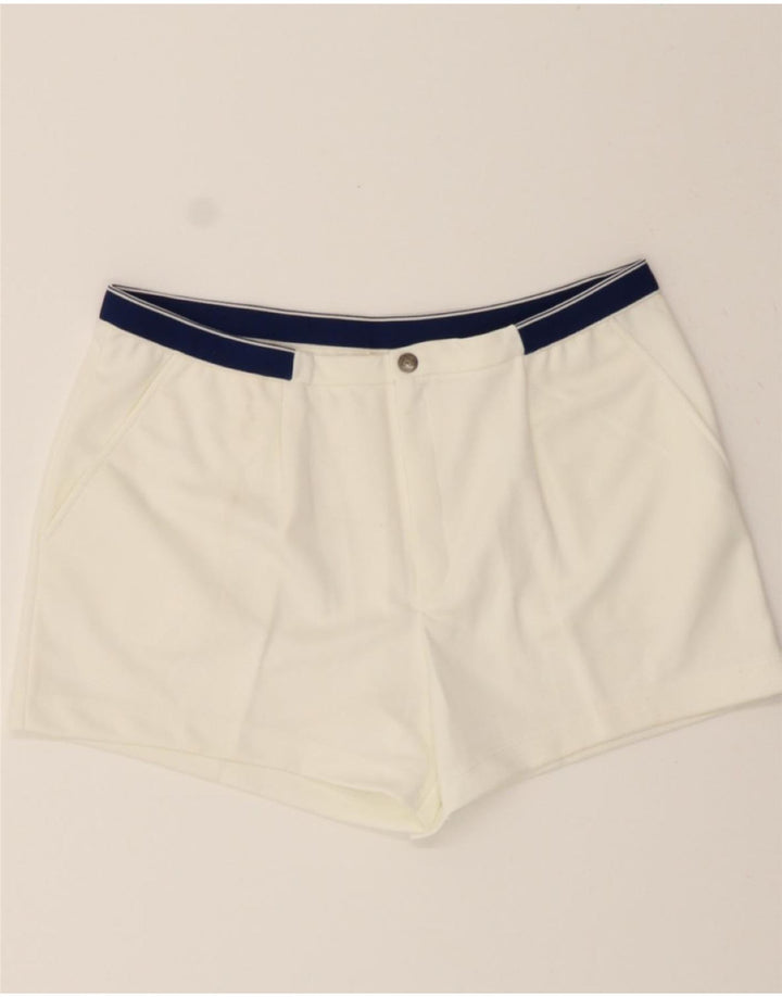 SAMAR Womens Chino Shorts XL W36 White Polyester Vintage Samar and Second-Hand Samar from Messina Hembry 