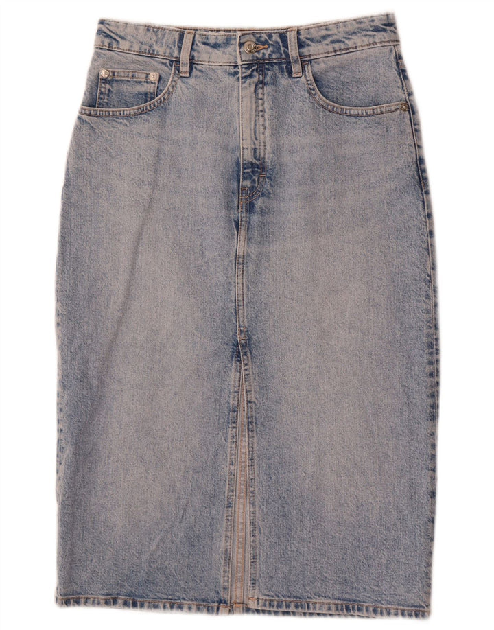 Gonna in denim da donna Zara media W28 in cotone blu