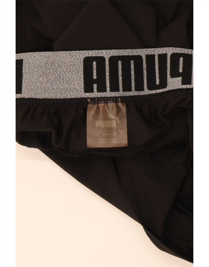 Pantaloncini sportivi grafici da uomo Puma grandi in poliestere nero
