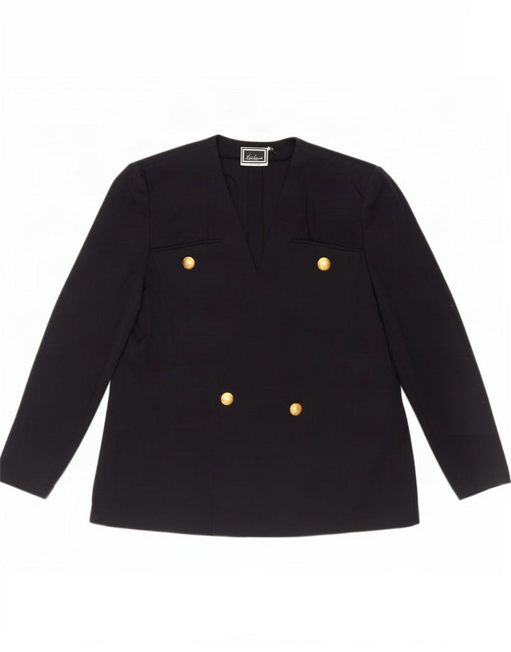 Giacca Blazer Doppiopetto Donna Luisa Spagnoli IT 48 XL Blu Navy