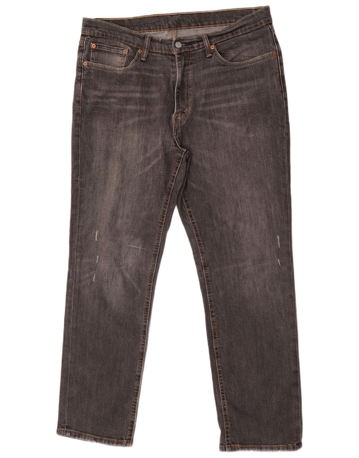 Levi's Uomo 541 Slim Jeans W36 L32 Cotone Grigio