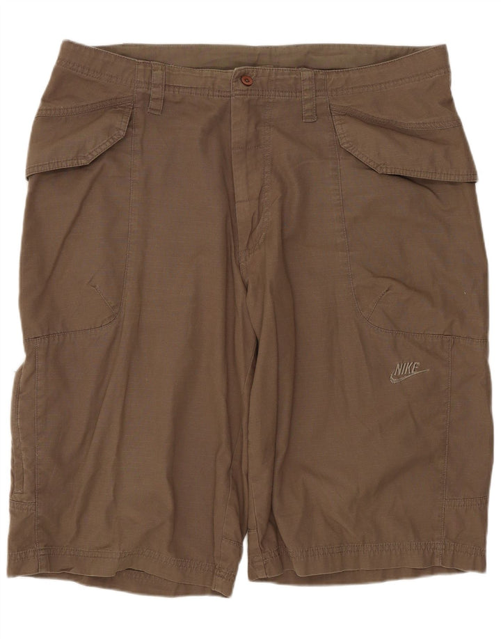 Pantaloncini cargo da uomo NIKE W38 XL in cotone marrone
