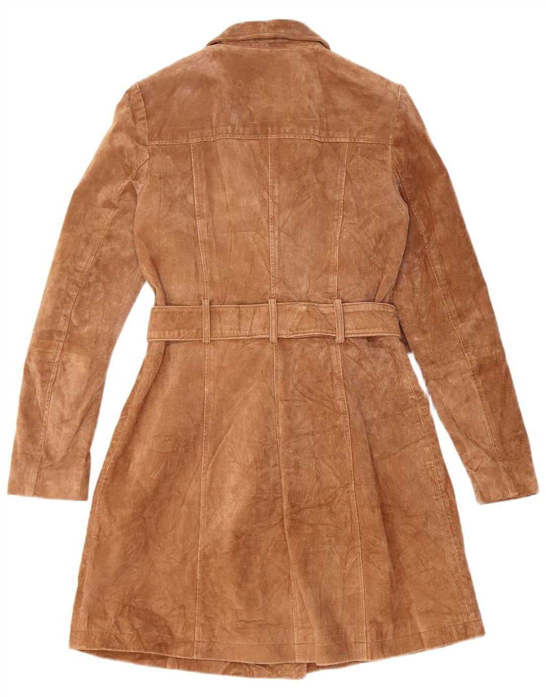 Soprabito in pelle scamosciata da donna Mango UK 12 in pelle marrone medio