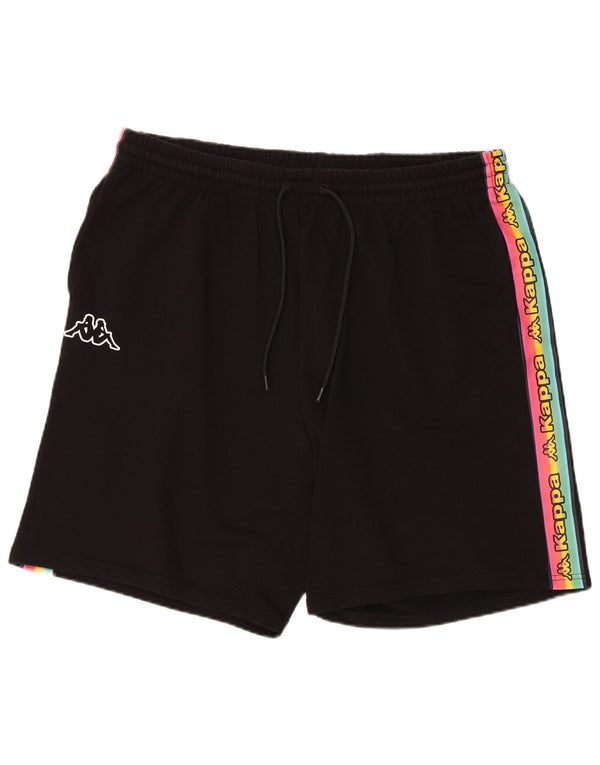 Pantaloncini sportivi grafici da uomo Kappa 2XL cotone color block nero