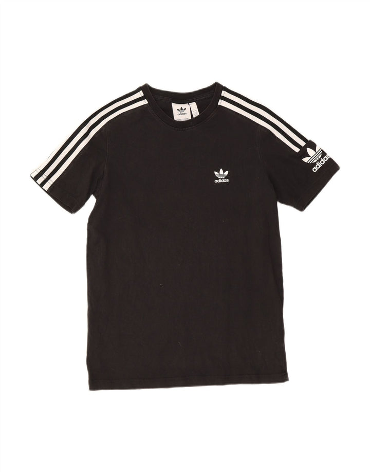 ADIDAS Mens Graphic T-Shirt Top Small Black Cotton