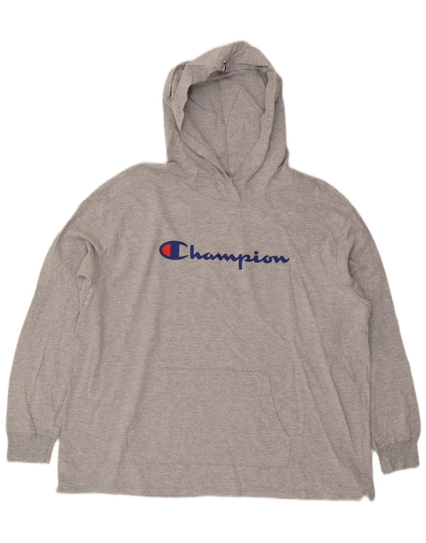 Felpa con cappuccio grafica da donna Champion UK 18 XL Grigio chiazzato