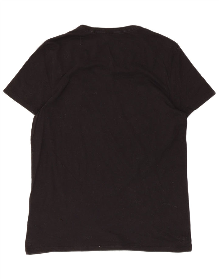 T-shirt grafica da uomo GUESS Top in cotone nero medio