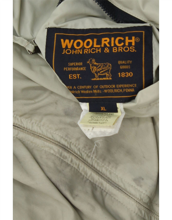Giacca reversibile da uomo Woolrich UK 42 XL nylon bianco sporco