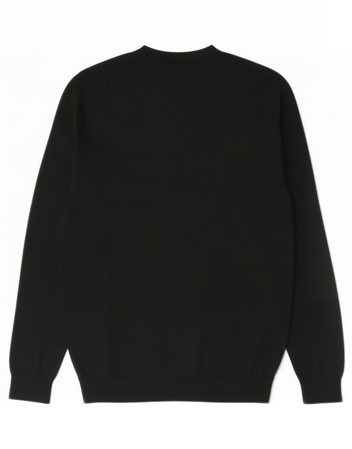 Maglione da uomo Marks & Spencer con scollo a V, lana merino verde medio