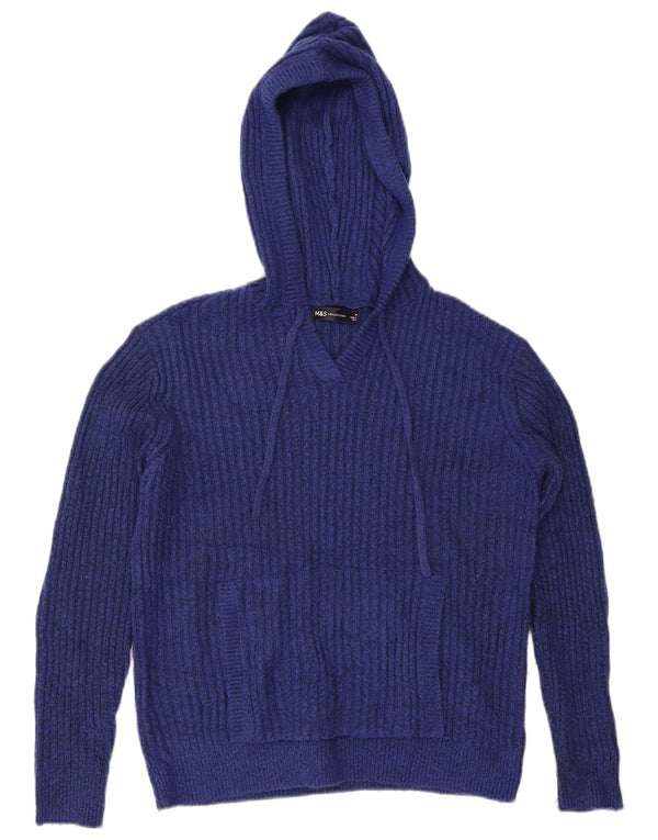 Maglione con cappuccio da donna Marks & Spencer UK 14 medio blu navy