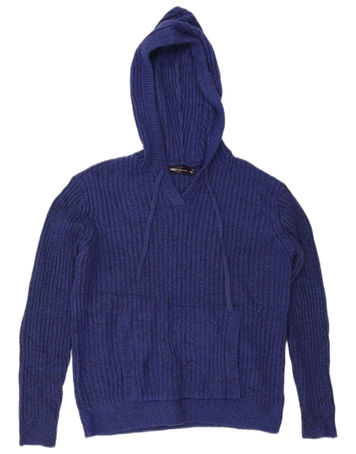 Maglione con cappuccio da donna Marks & Spencer UK 14 medio blu navy
