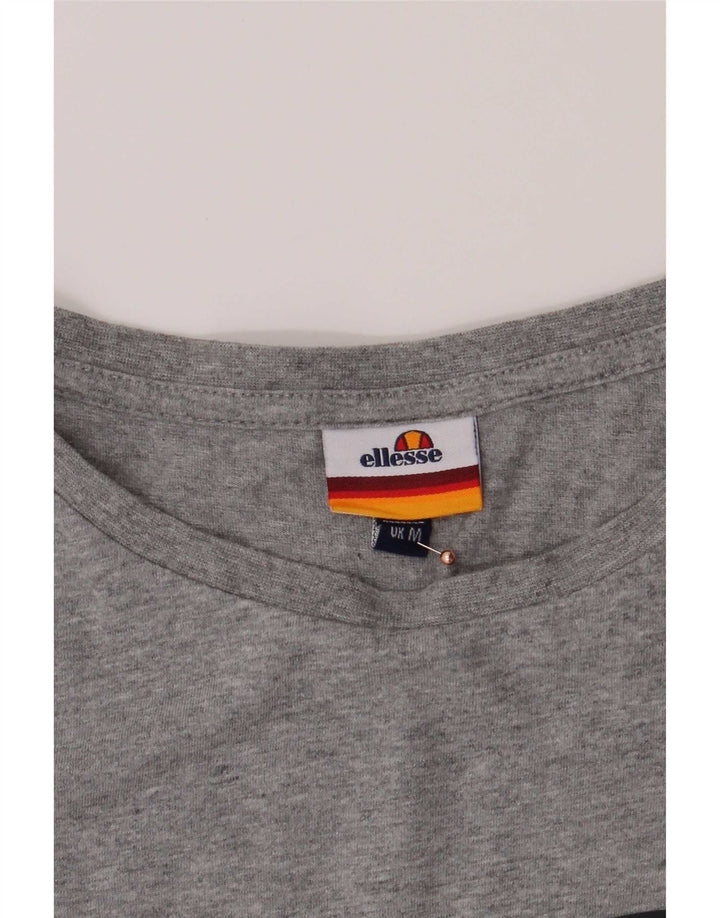 T-shirt grafica da uomo Ellesse Top in cotone chiazzato grigio medio