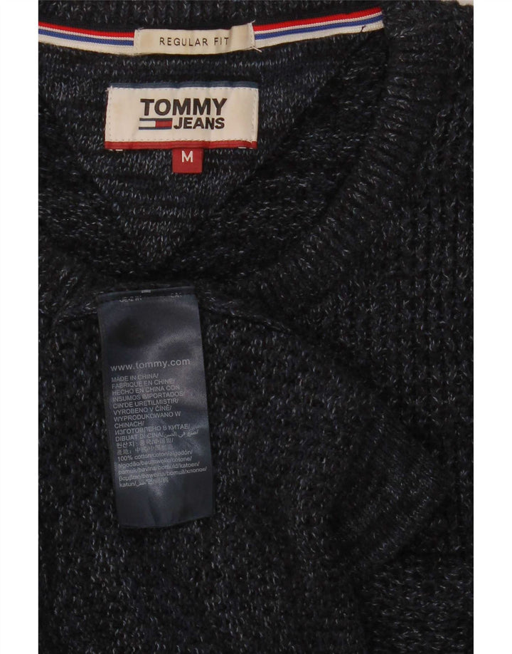 Maglione maglione girocollo da uomo Tommy Hilfiger medio blu navy screziato