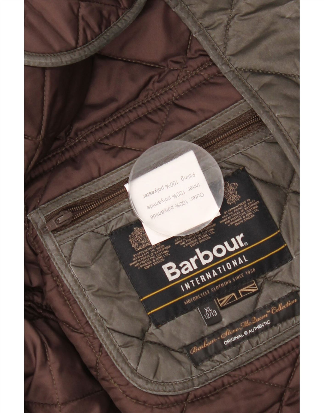 Giacca trapuntata per ragazzi Barbour 12-13 anni XL kaki poliammide