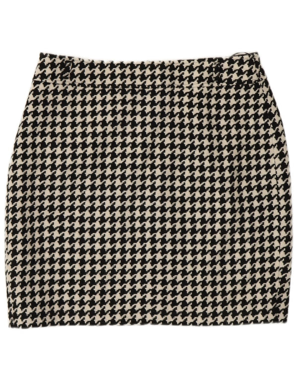 Gerry Weber Womens Pencil Skirt UK 14 Large W30  Black Houndstooth Wool