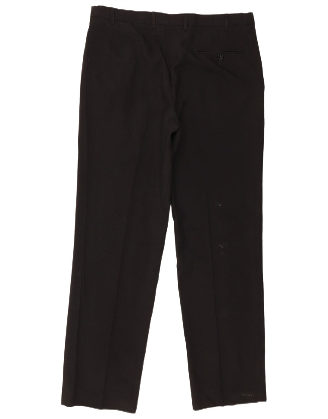 Pantaloni da abito vestibilità regolare da uomo Marks & Spencer W36 L31 poliestere nero