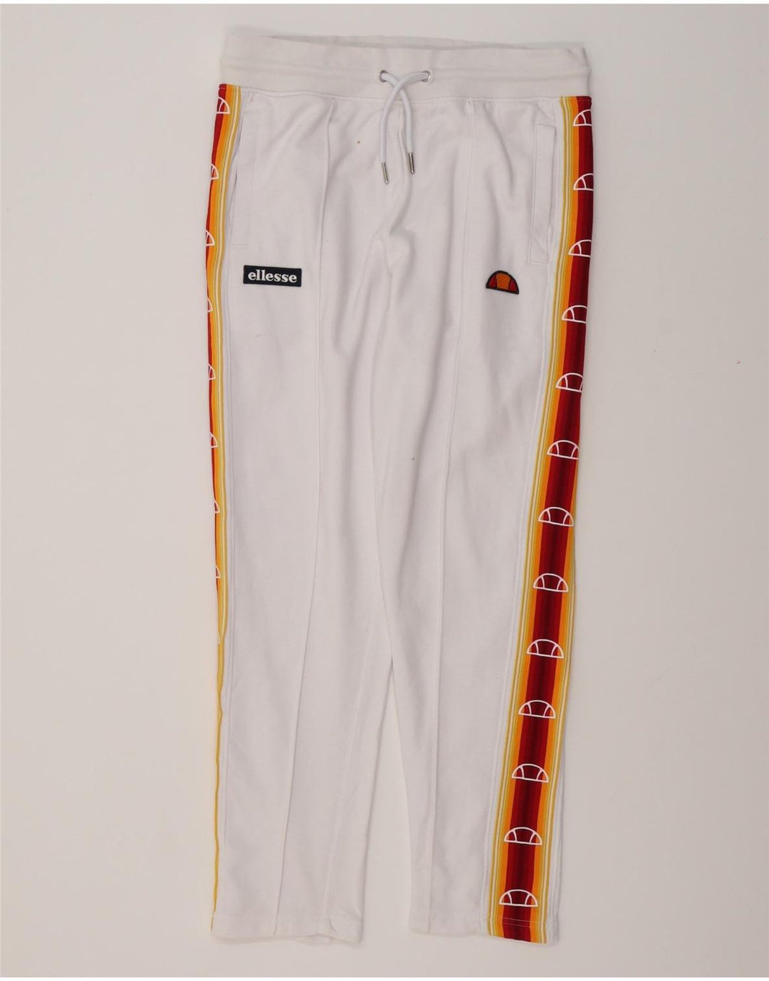 ELLESSE Pantaloni da tuta da uomo con grafica Heritage Large White Colourblock