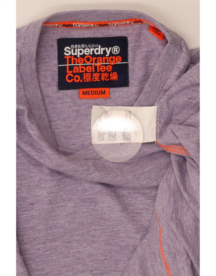 T-shirt da uomo SUPERDRY Top in cotone viola medio