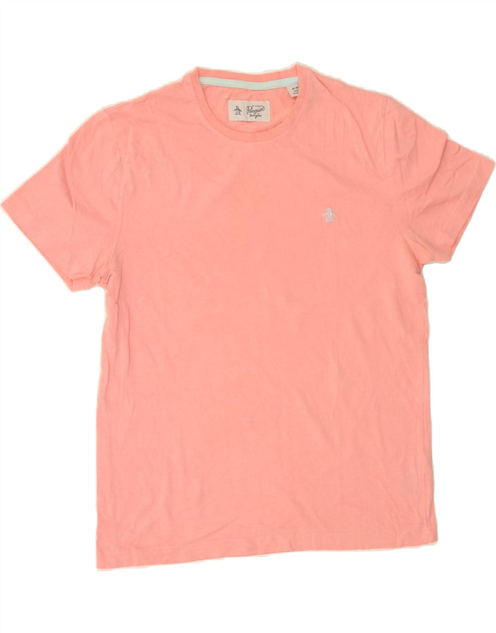 PENGUIN Mens T-Shirt Top Medium Pink Cotton Vintage Penguin and Second-Hand Penguin from Messina Hembry 