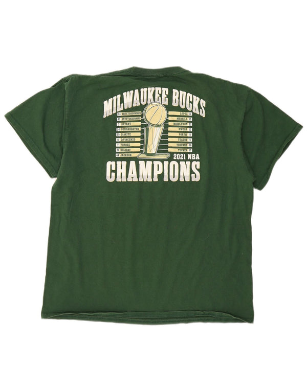T-shirt grafica da uomo NBA Top XL in cotone verde