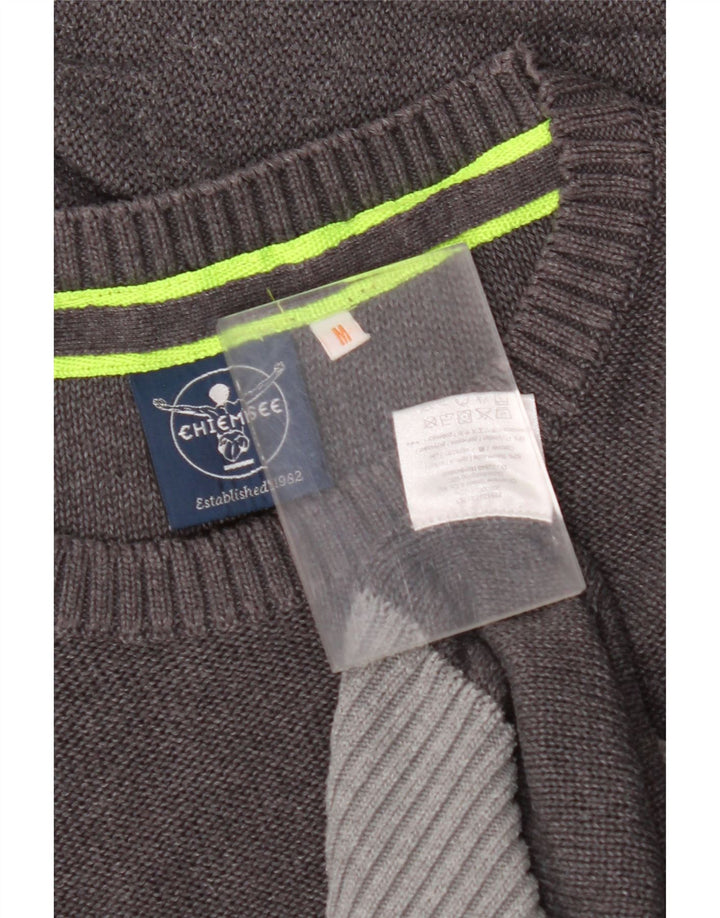 CHIEMSEE Maglione girocollo da uomo in cotone color block grigio medio