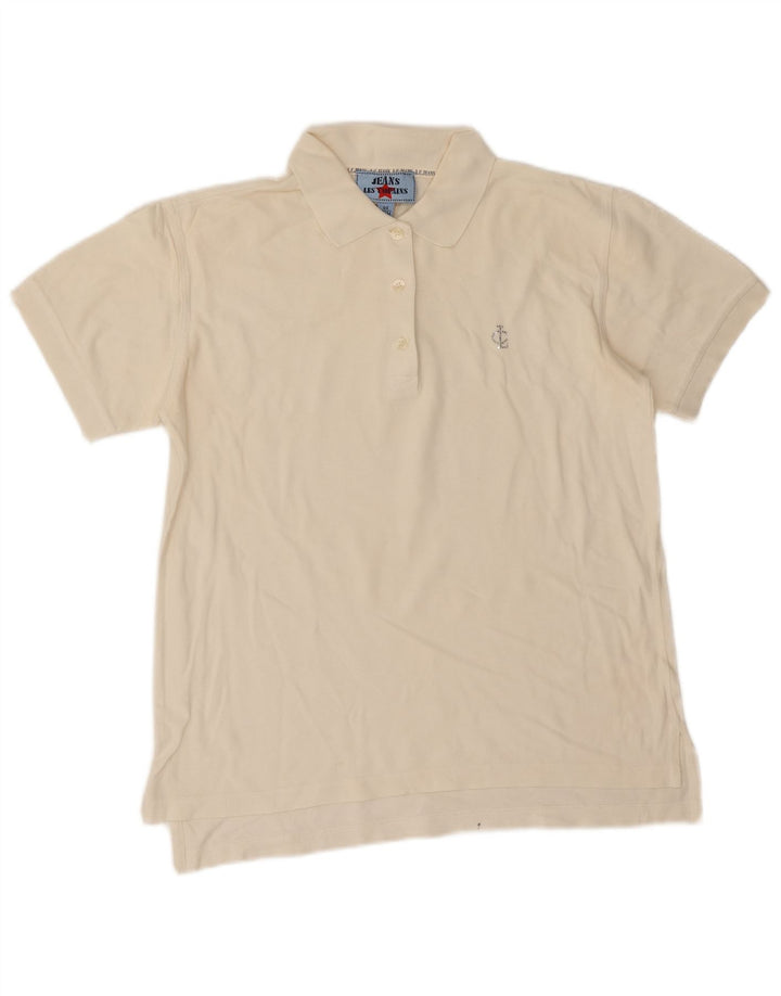 Polo da donna Les Copains IT 44 cotone bianco sporco medio