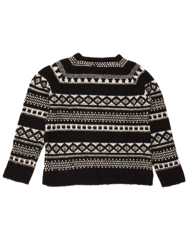 Maglione Zara per ragazze con scollo a barchetta 11-12 anni Fair Isle nero