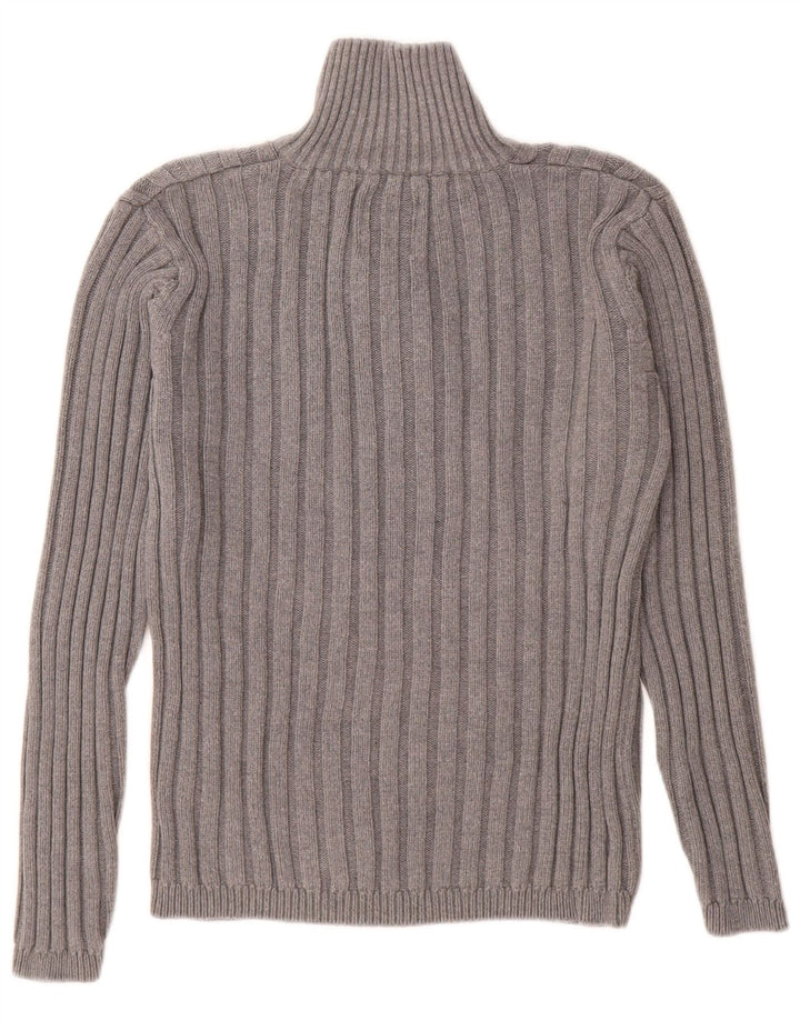 Maglione da uomo Jack & Jones con bottoni e collo piccolo in cotone grigio