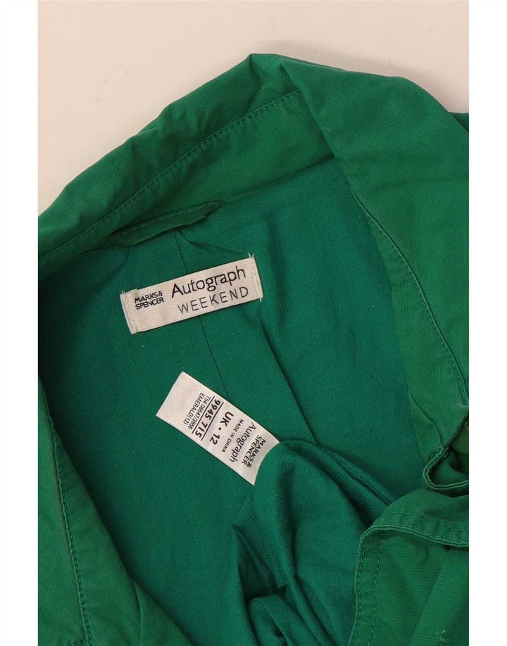 Trench corto da donna Marks & Spencer UK 12 Cotone verde medio