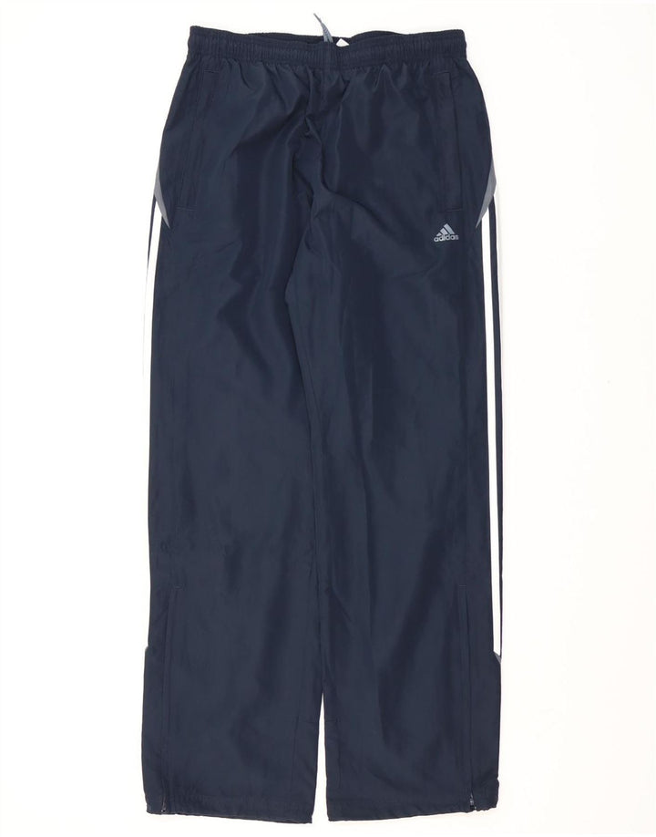 Pantaloni da tuta Adidas Climalite da uomo medi in poliestere blu navy