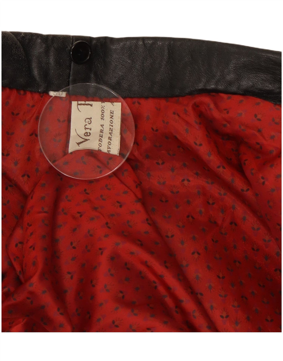 Giacca in pelle vintage da donna IT 50 XL in pelle nera