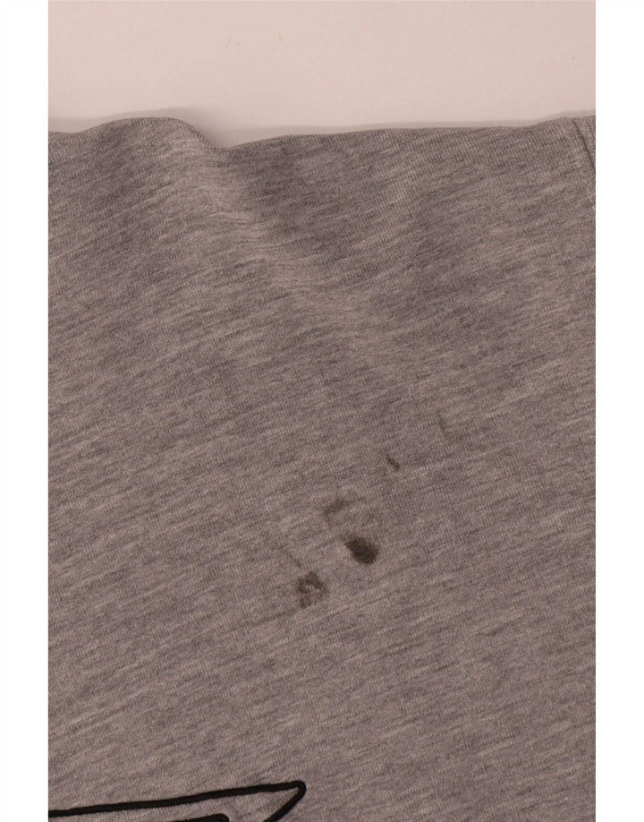 Felpa grafica da uomo Umbro Maglione XL Cotone chiazzato grigio