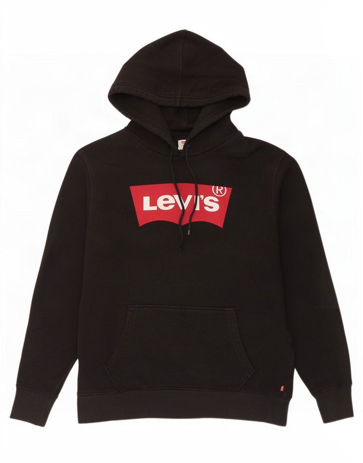 Maglione con cappuccio grafico da uomo Levi's in cotone nero medio