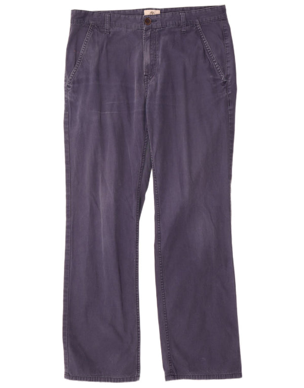 Pantaloni chino dritti da uomo Timberland W34 L31 cotone blu navy