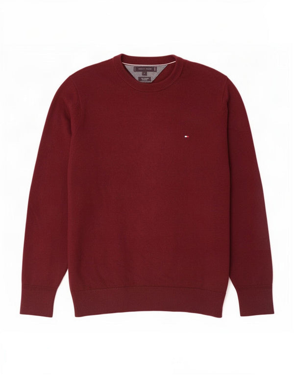 Maglione maglione girocollo da uomo Tommy Hilfiger cotone marrone medio medio