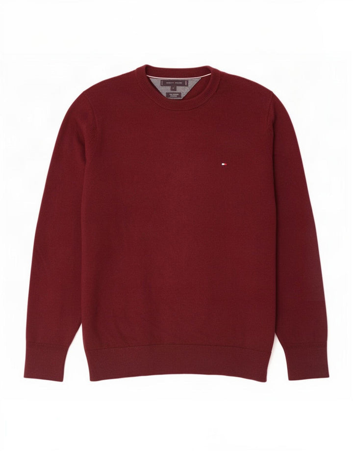Maglione maglione girocollo da uomo Tommy Hilfiger cotone marrone medio medio