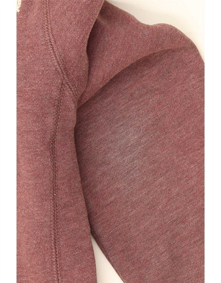Felpa da uomo con collo abbottonato Superdry, piccola, in cotone bordeaux