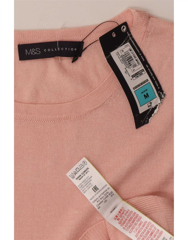 Canotta senza maniche da donna Marks & Spencer UK 14 Viscosa rosa medio