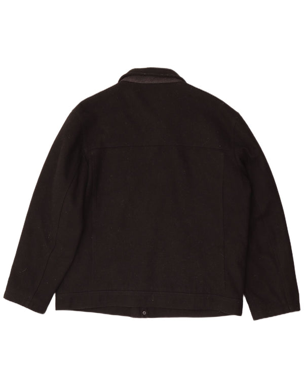 Giubbotto bomber da uomo London Fog UK 42 XL Lana nera