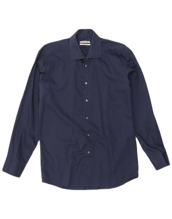 Camicia da uomo Calvin Klein taglia 40 medio blu navy