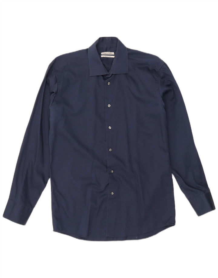 Camicia da uomo Calvin Klein taglia 40 medio blu navy