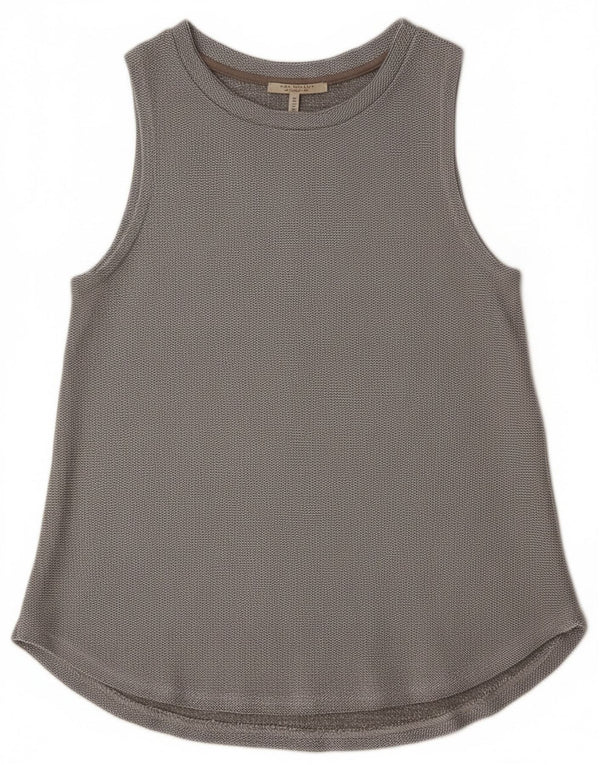 Canottiera Zara Trafaluc da donna UK 10 piccola in cotone chiazzato grigio