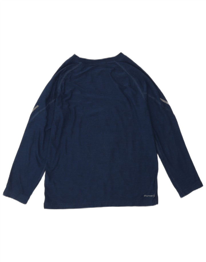 Maglietta Russell Athletic da bambino Dri-Power a maniche lunghe 7-8 anni, colore blu navy medio