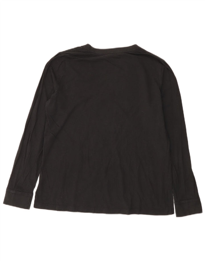 Top grafico da donna Nike manica lunga UK 16 grande cotone nero