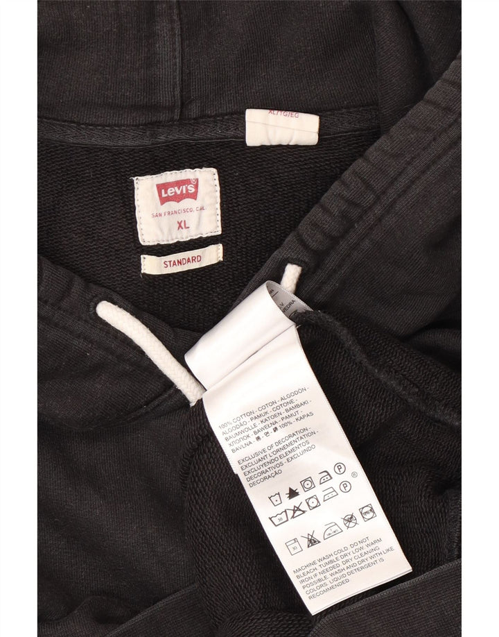 Maglione con cappuccio standard da uomo Levi's XL in cotone nero