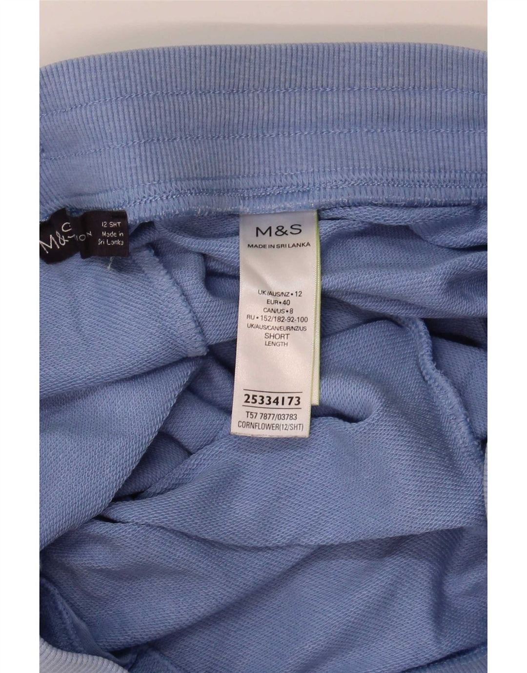Pantaloni da tuta da donna Marks & Spencer Joggers UK 12 Cotone blu medio