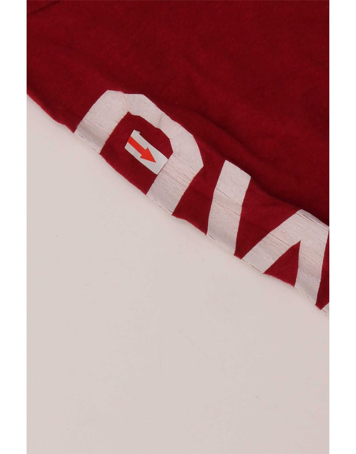 Champion Mens Temple University Graphic Top manica lunga piccolo cotone rosso