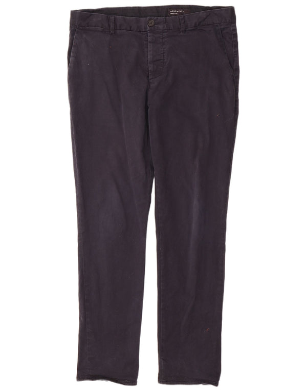Pantaloni chino slim da uomo All Saints W36 L31 Blu Navy